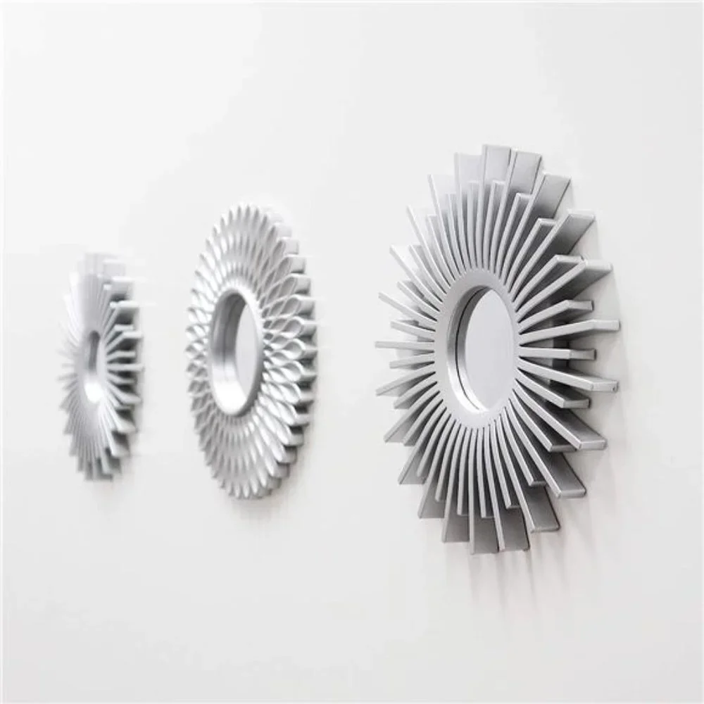 Wall Mirrors Pack of 3 Silver Mirrors for Living Room, Home Decor for Bedroom